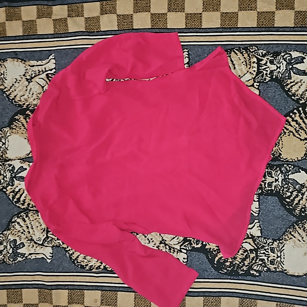 Fridaze Linen Redefined Top Button Down Fusia Pin… - image 3